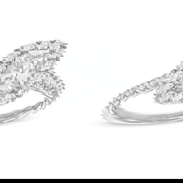 Cushion Halo Cathedral Engagement Setting by Diamonds Direct Designs