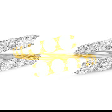 Graduated Diamond Bypass Ring