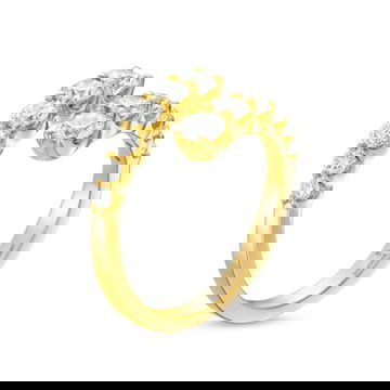 Graduated Diamond Bypass Ring