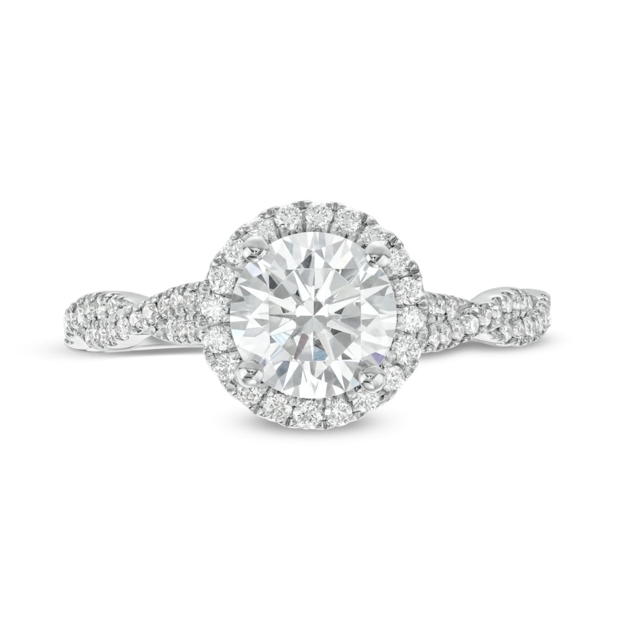 Halo Twist Full Diamond Engagement Setting by Adorette