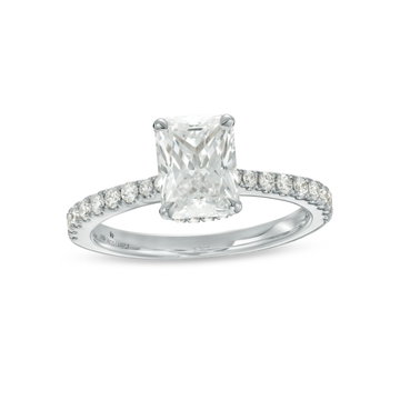 Hidden Halo Engagement Setting by Adorette In White Gold 14K