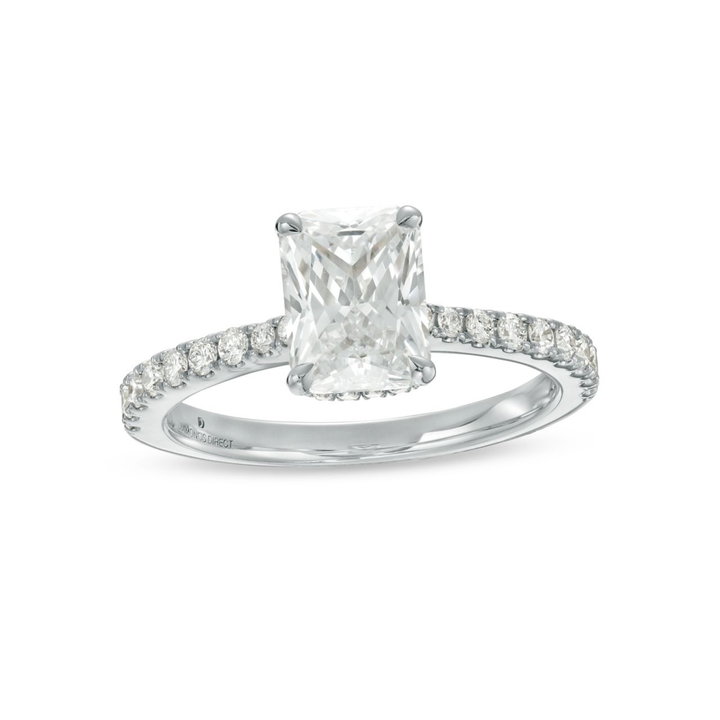 Hidden Halo Engagement Setting by Adorette In White Gold 14K