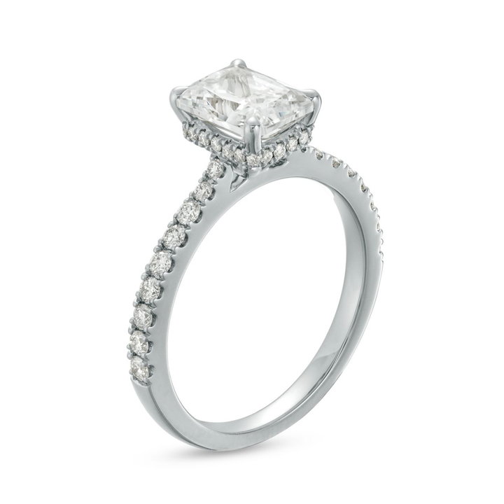 Hidden Halo Engagement Setting by Adorette In White Gold 14K