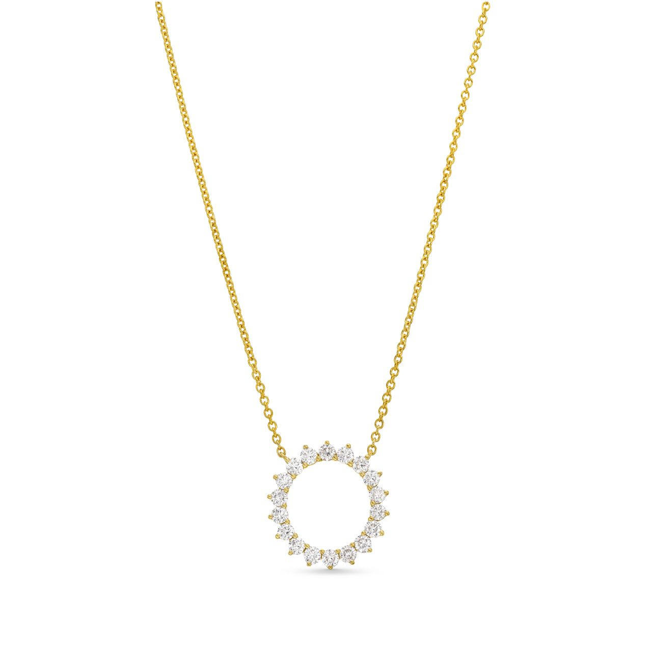 Round Diamond Circle Pendant