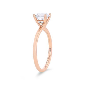 Sylvie Solitaire Hidden Diamond Accent Engagement Setting