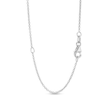 Blue Sapphire And Diamond Halo Pendant Necklace In White Gold 14K