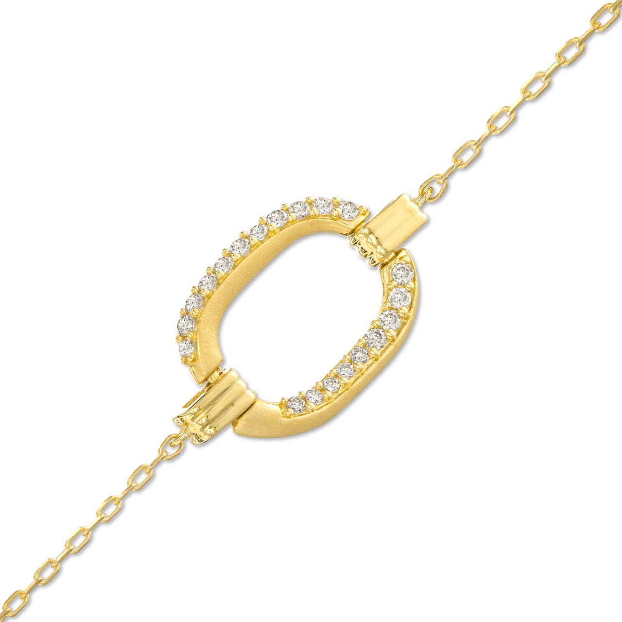Diamond Single Link Adjustable Bracelet 2