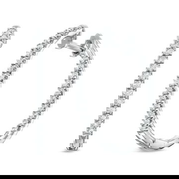 Classic 1.00" In/Out Diamond Hoop Earrings