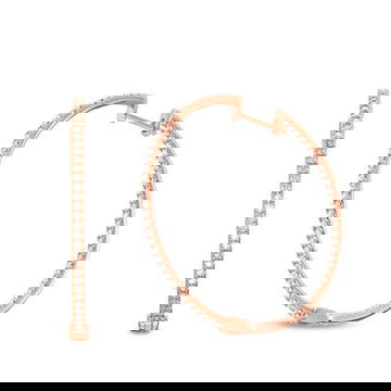 Classic 1.50" In/Out Diamond Hoop Earrings