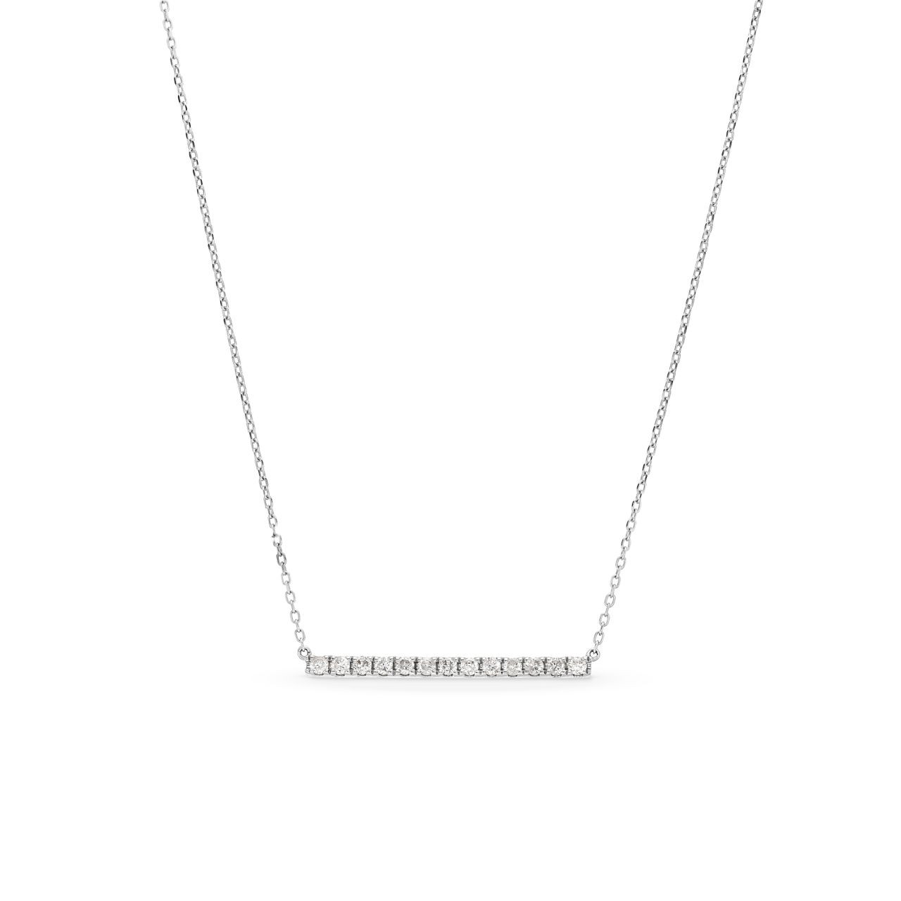 Round Diamond Bar Necklace 0