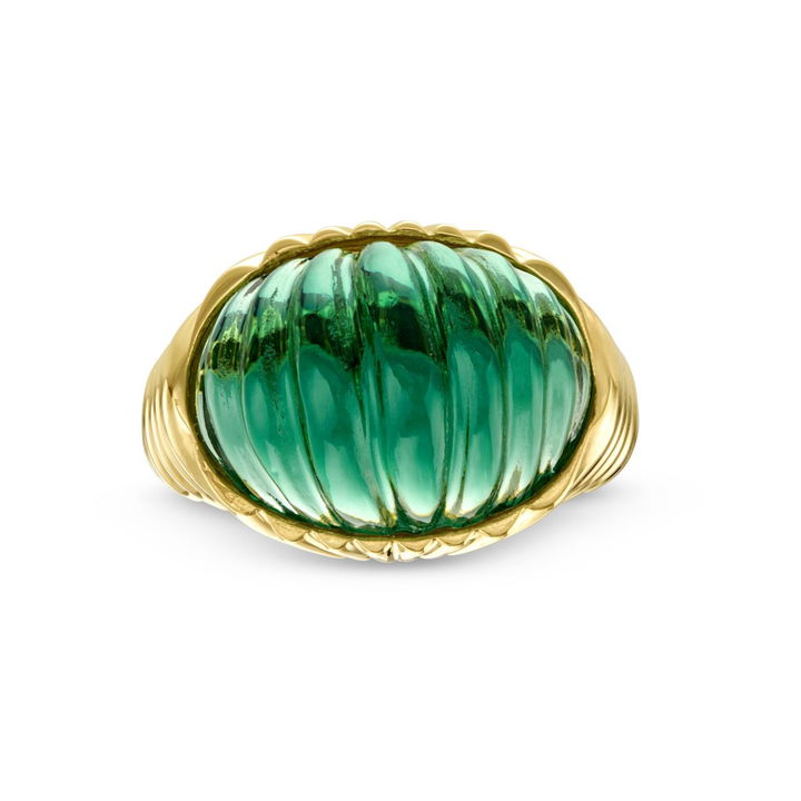 Green Quartz Dome Ring