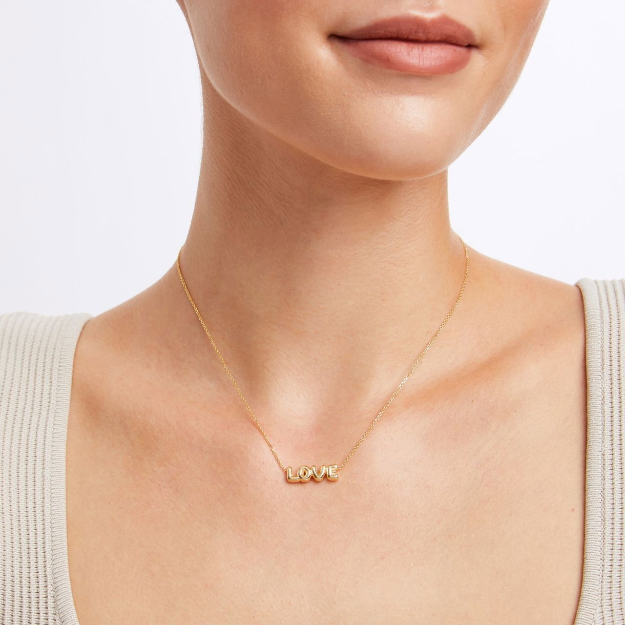"Love" Bubble Letters Necklace
