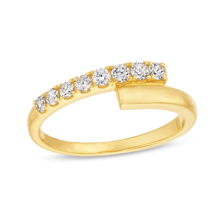 Graduated Diamond Wrap Ring