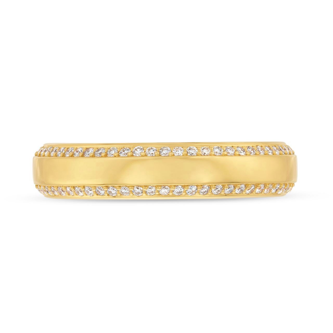 Tacori Bevel Edge Diamond Wedding Band In Yellow Gold 18K 0