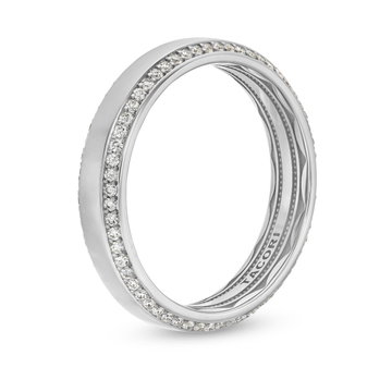Tacori Bevel Edge Diamond Wedding Band In Platinum