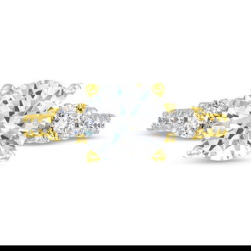 Verragio Renaissance Three Stone Diamond Accented Engagement Setting 2