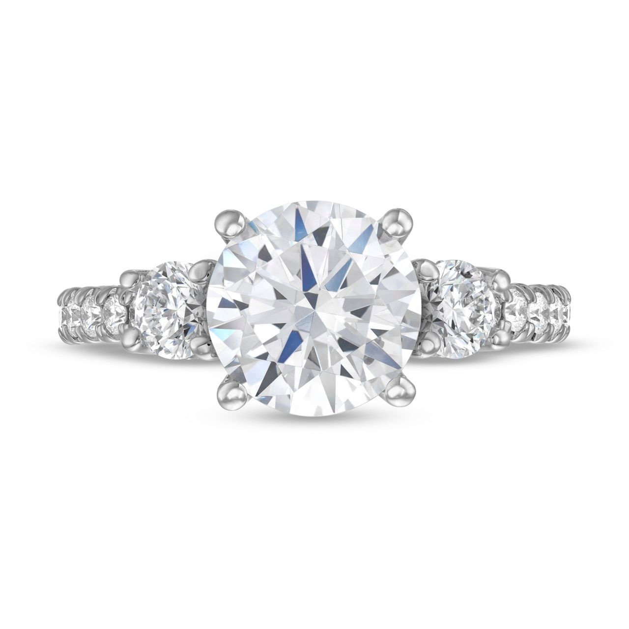 Verragio Renaissance Three Stone Diamond Accented Engagement Setting