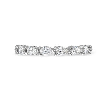 Tacori Sculpted Crescent Pear Diamond 3/4 Way Wedding Band In Platinum