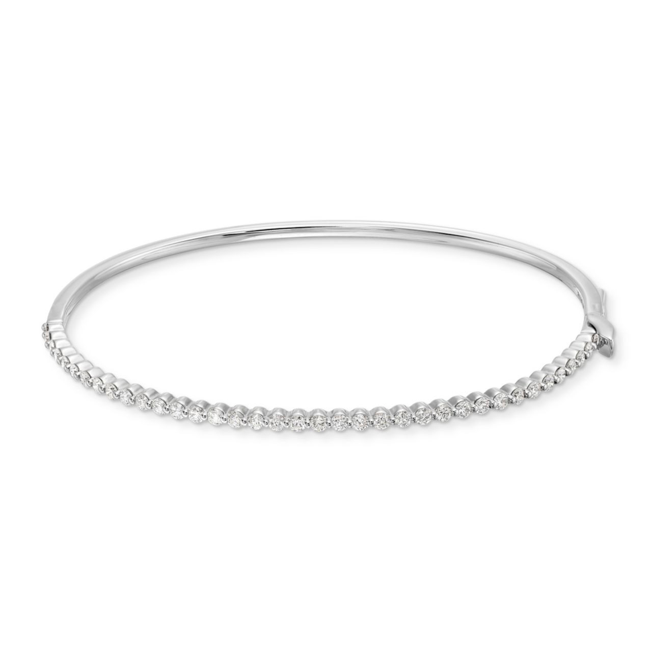 Floating Diamond Bangle Bracelet