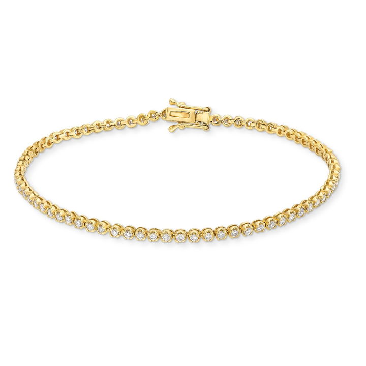 Yellow Gold 14K Tennis Illusion Diamond Bracelet