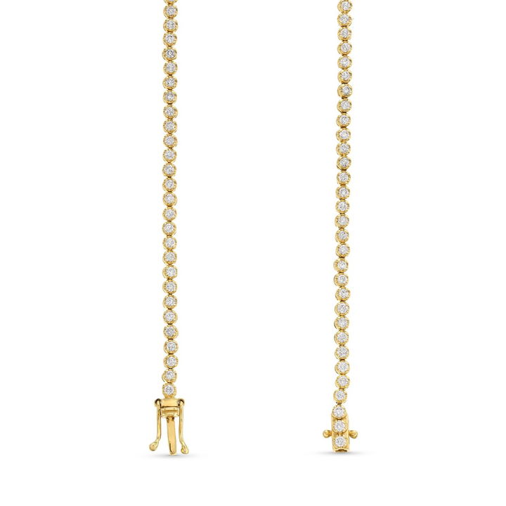 Yellow Gold 14K Tennis Illusion Diamond Bracelet