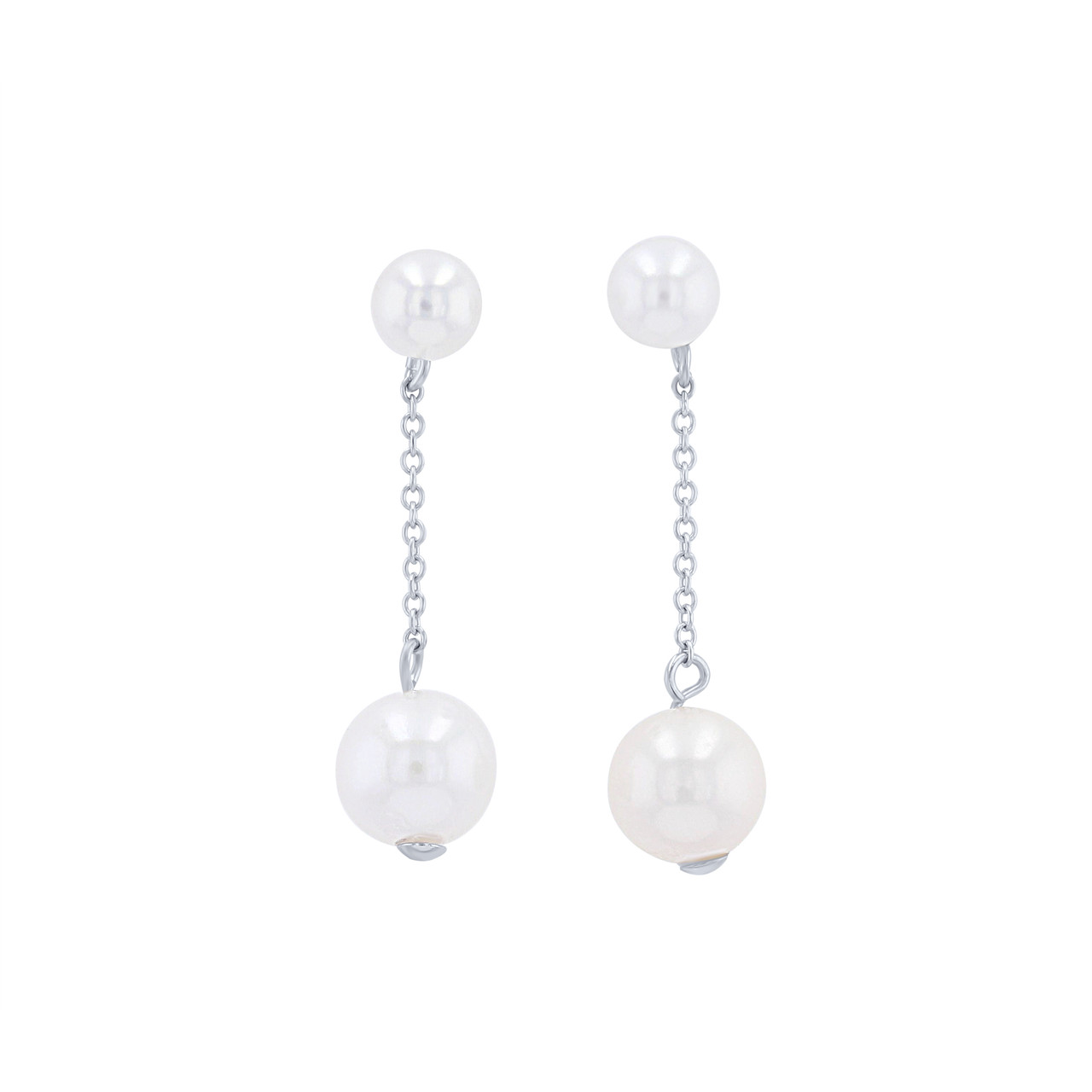 Freshwater Pearl Double Drop Earrings