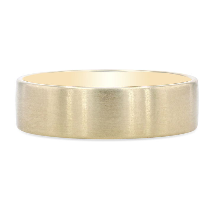 Platinum Flat Edge Matte Wedding Band