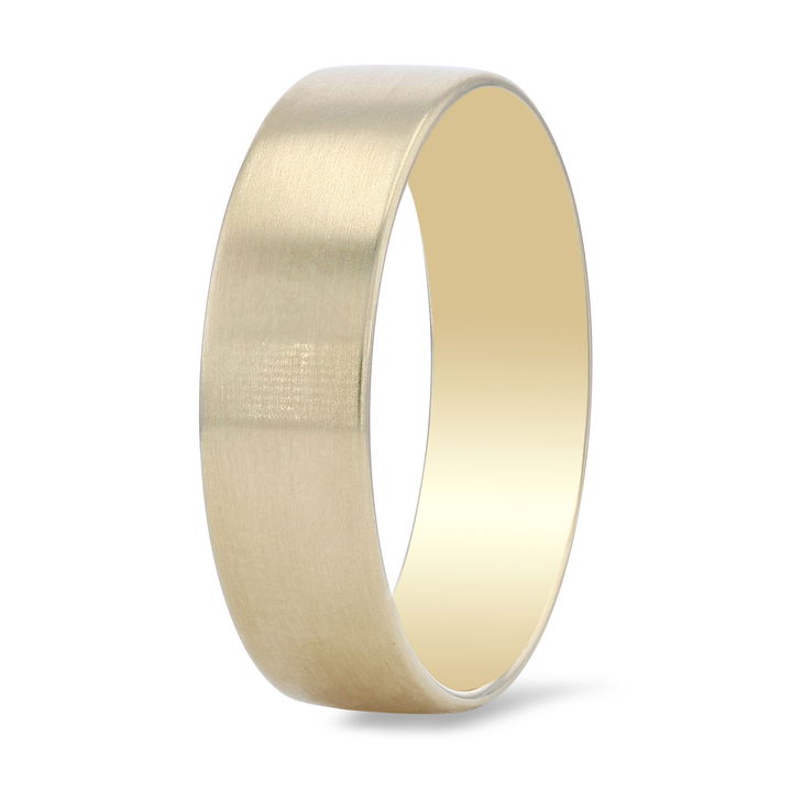 Platinum Flat Edge Matte Wedding Band