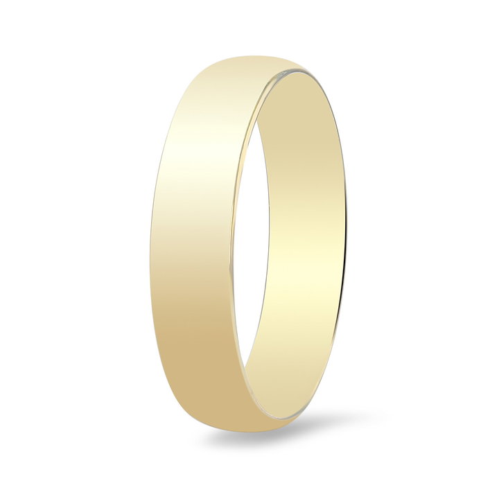Classic High-Polished Wedding Band In Yellow Gold 14K