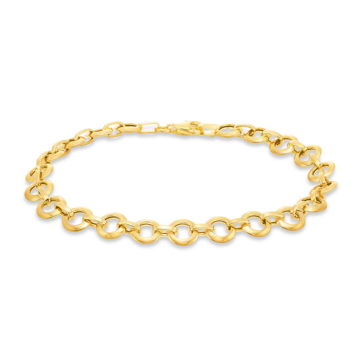 Puffed Round Link Bracelet