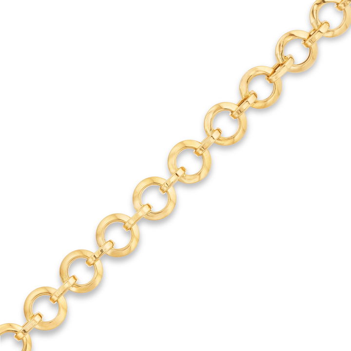Puffed Round Link Bracelet