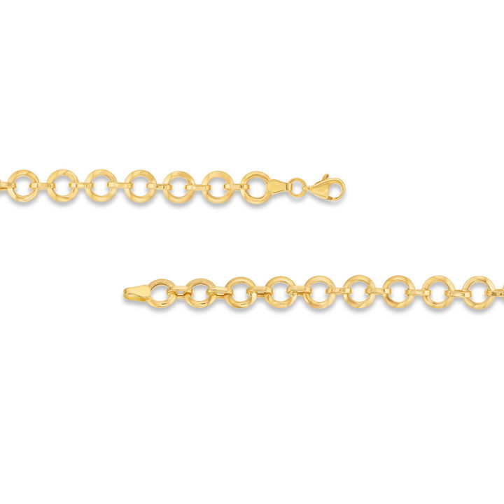 Puffed Round Link Bracelet