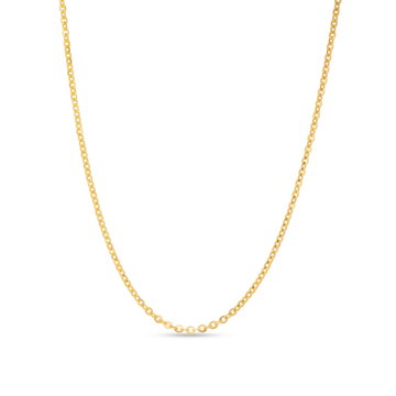 Diamond Cut Adjustable Cable Chain In Yellow Gold 14K