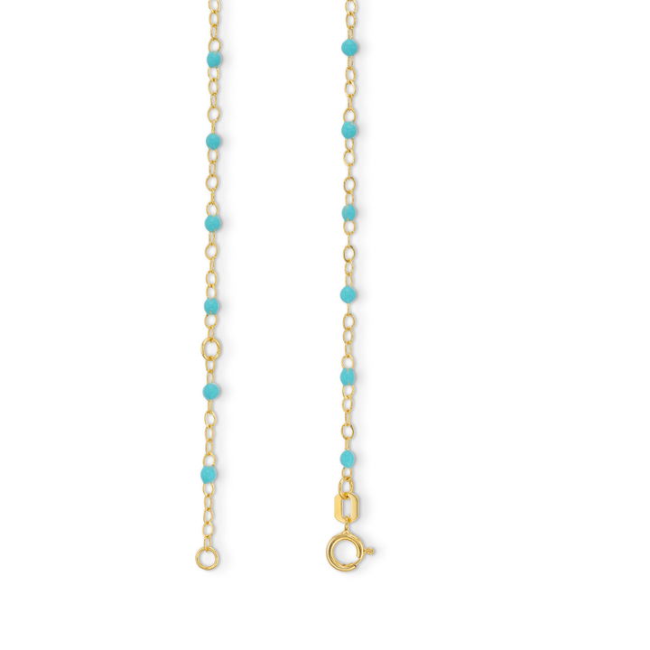 Turquoise Enamel Bead Bracelet