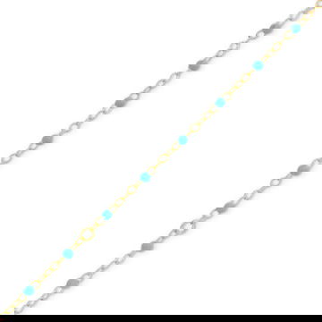 Turquoise Enamel Bead Bracelet