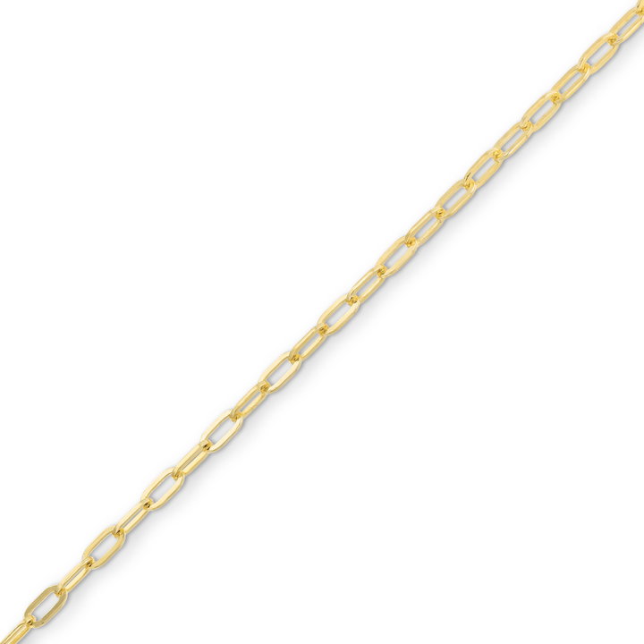 Petite Paperclip Chain Bracelet In Solid 14K Yellow Gold