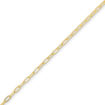 Petite Paperclip Chain Bracelet In Yellow Gold 14K