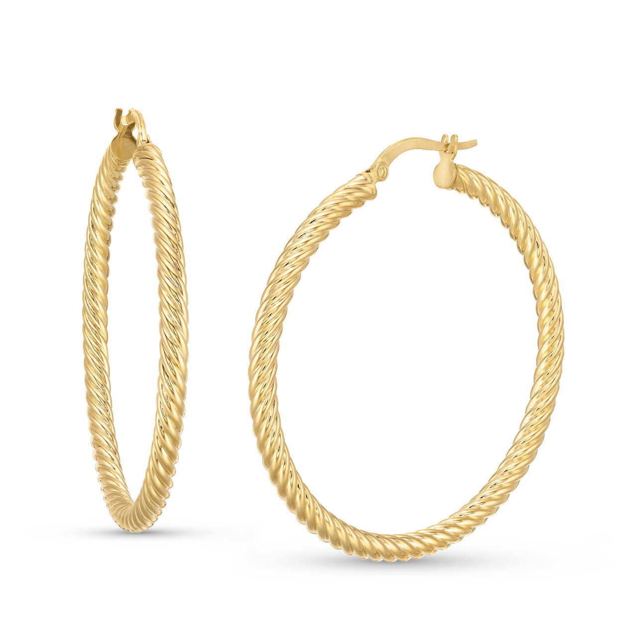 Rope Twist Hoop Earrings