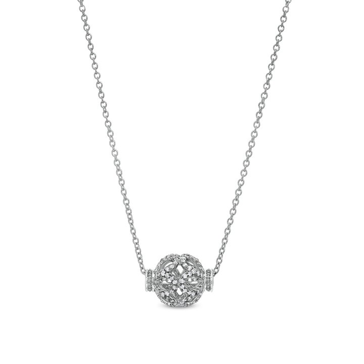 Verragio Diamond Rose Bead Pendant In White Gold 18K