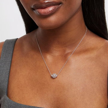 Verragio Diamond Rose Bead Pendant In White Gold 18K