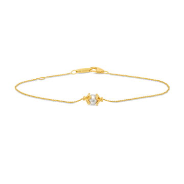 Verragio Petal Cap Pearl Bracelet In Yellow Gold 18K