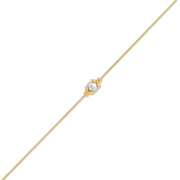 Verragio Petal Cap Pearl Bracelet In Yellow Gold 18K