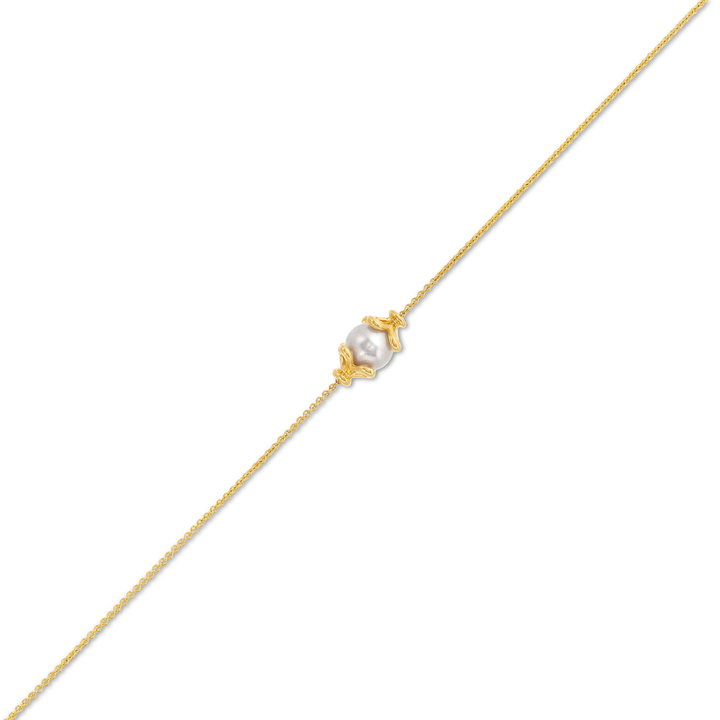 Verragio Petal Cap Pearl Bracelet In Yellow Gold 18K