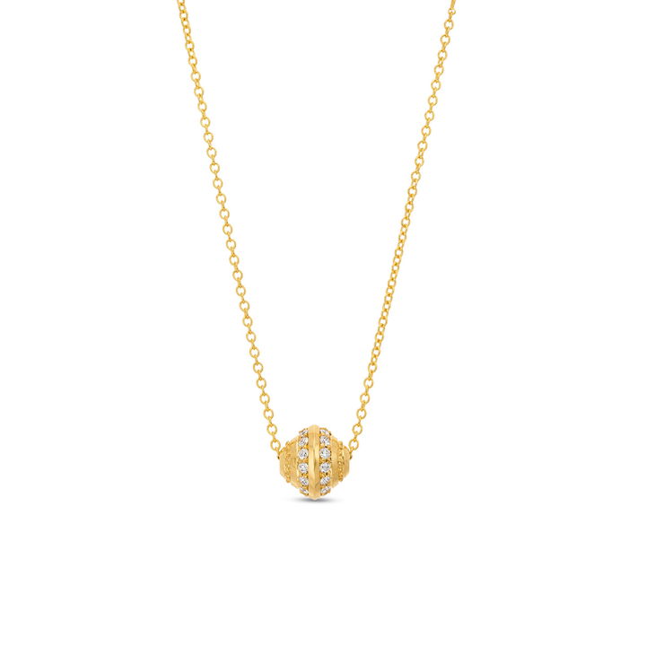 Verragio Diamond Slide Bead Pendant In Yellow Gold 18K