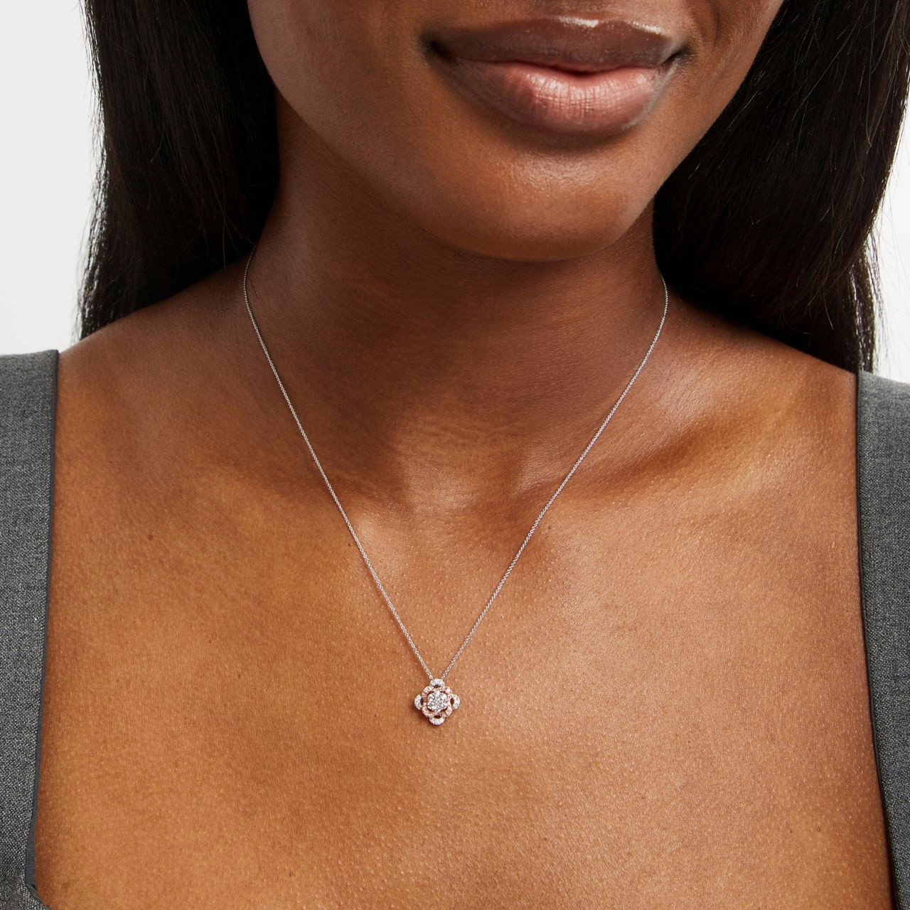 Verragio Floret Cluster Diamond Pendant 1