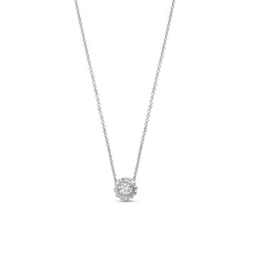 Verragio Bead Halo Solitaire Pendant In White Gold 18K
