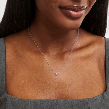 Verragio Bead Halo Solitaire Pendant In White Gold 18K