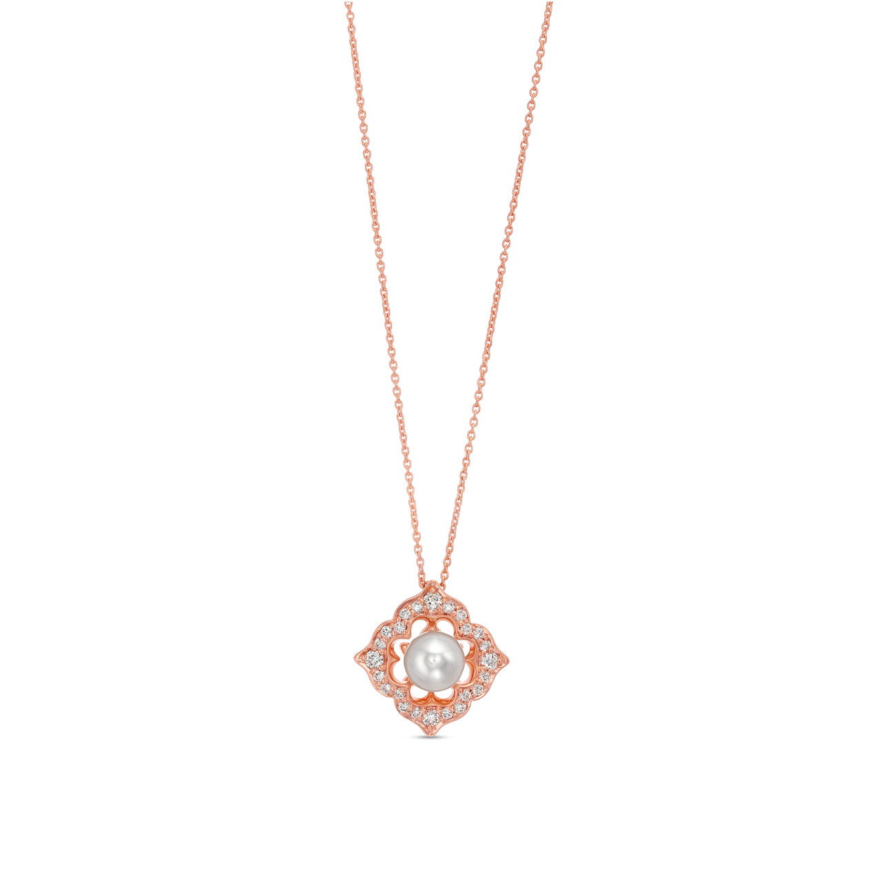 Verragio Victorian Diamond and Pearl Pendant 0
