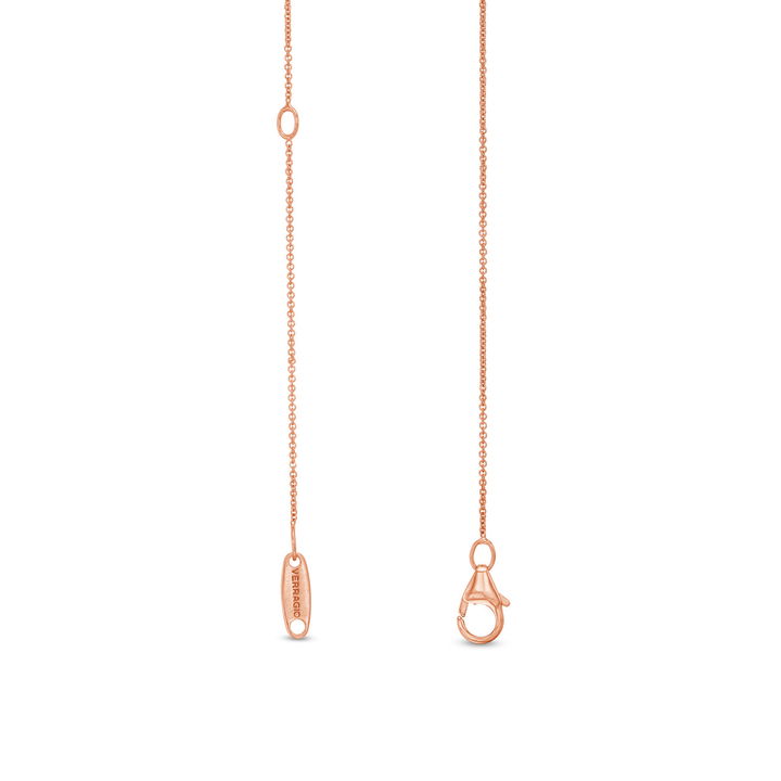 Rose Gold 18K Verragio Beaded Diamond Circle Pendant