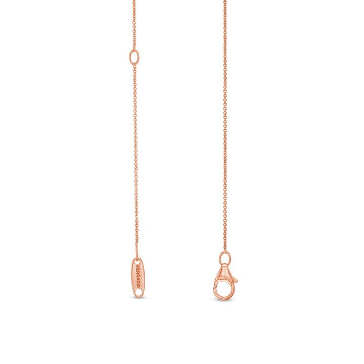 Verragio Beaded Diamond Circle Pendant In Rose Gold 18K